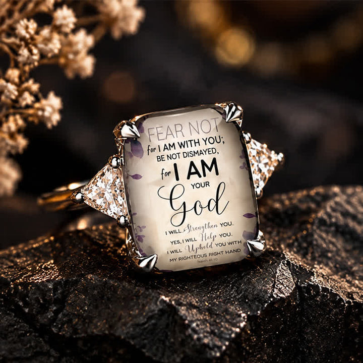Christianartworkshop  ''I Am Your God'' Faith Quote Copper Ring: Reminder of Boundless Saving Grace - image 13