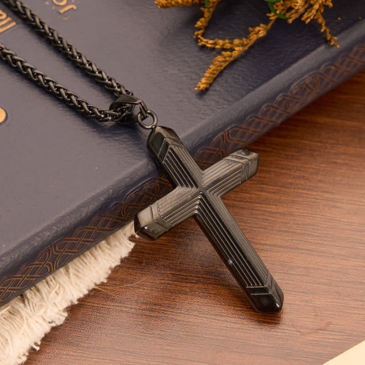 FREE Today: Linear Engraved Titanium Cross Pendant: Keepsake of Sincere Devoted Remembrance - image 19