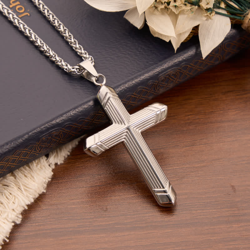 FREE Today: Linear Engraved Titanium Cross Pendant: Keepsake of Sincere Devoted Remembrance - image 10
