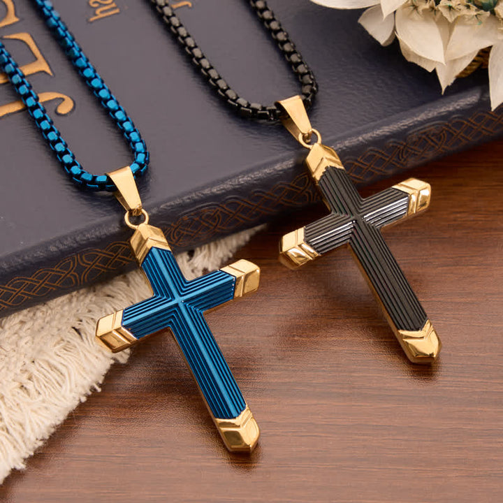 FREE Today: Linear Engraved Titanium Cross Pendant: Keepsake of Sincere Devoted Remembrance - image 2