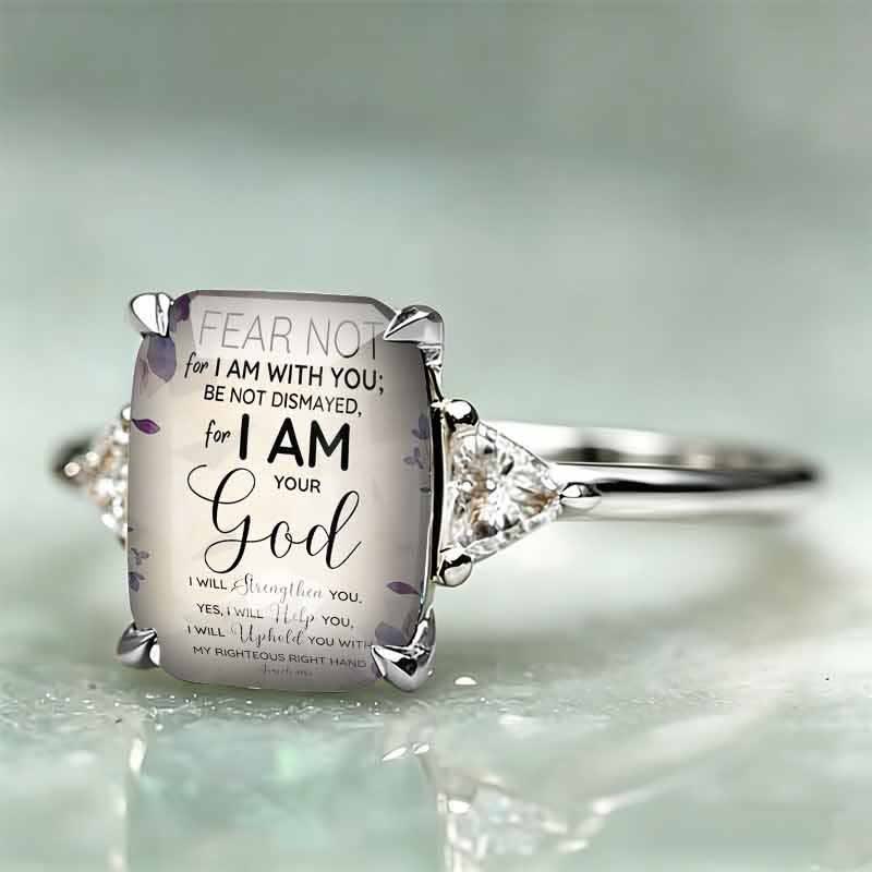 FREE Today: I Am Your God Faith Quote Copper Ring: Reminder of Boundless Saving Grace - Silver - US 10 - image 7