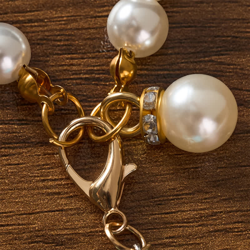 Christianartworkshop Pearl Bow Rhinestone Cross Zinc Alloy Car Pendant - image 18