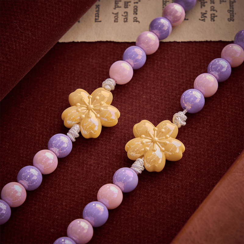 Christianartworkshop Macaron Pink Lavender Floral Children Rosary With Boxwood Crucifix - image 6