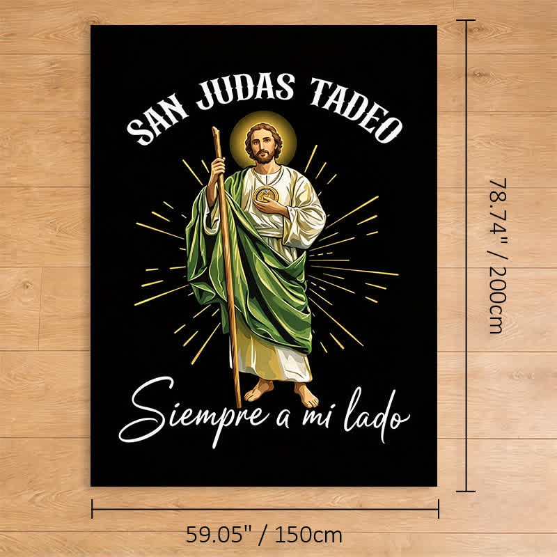 Christianartworkshop Radiant San Judas Tadeo Polyester Blanket: Token of Hopeful Intercession - 59.06''*78.74''/150*200cm - image 10
