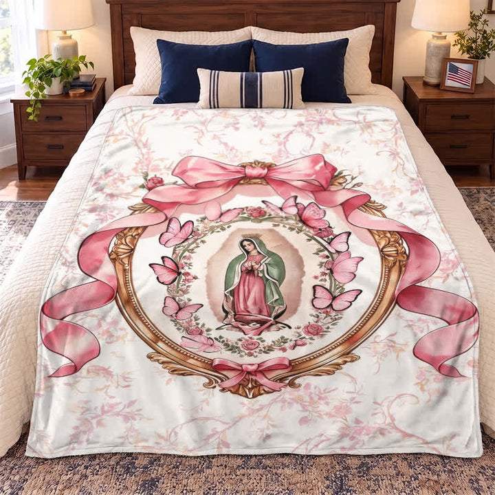 Christianartworkshop Soft Pastel Our Lady of Guadalupe Polyester Blanket - image 2
