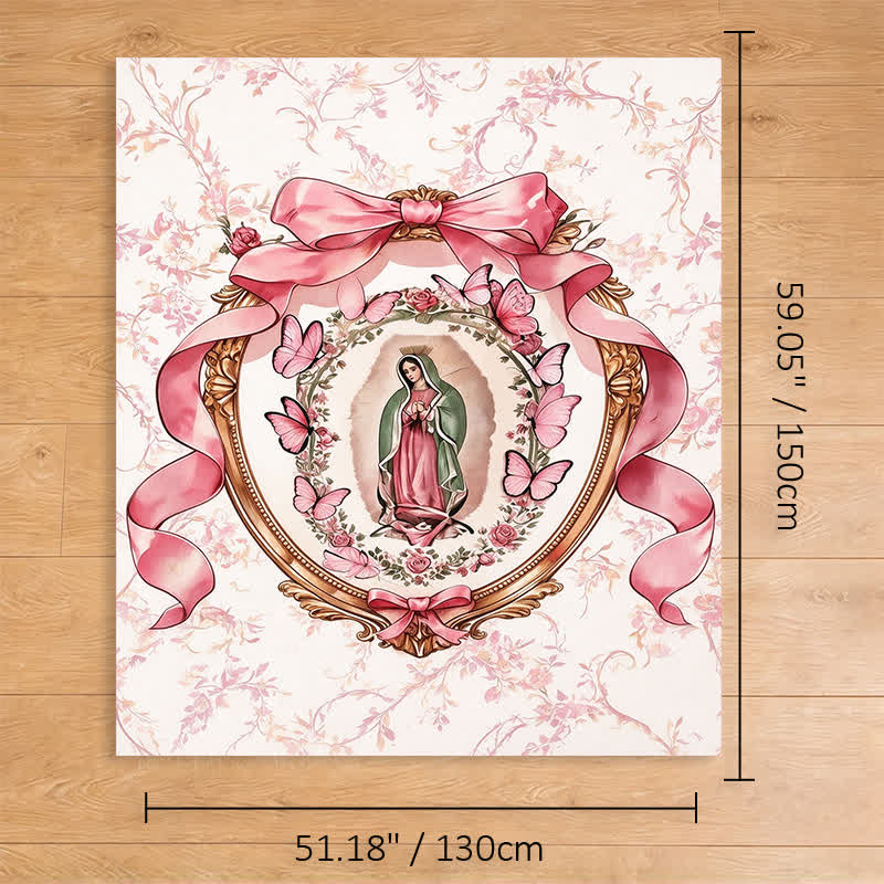 Christianartworkshop Soft Pastel Our Lady of Guadalupe Polyester Blanket - 51.18''*59.06''/130*150cm - image 8