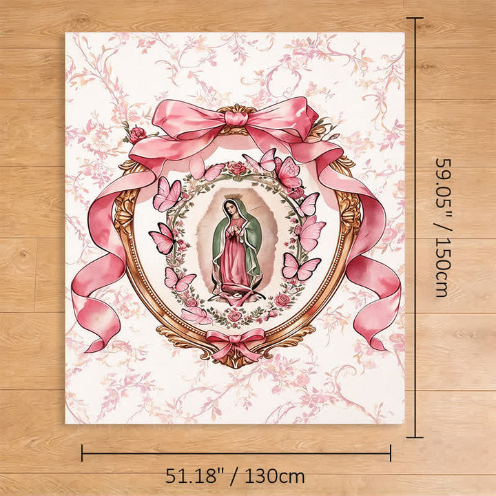 Christianartworkshop Soft Pastel Our Lady of Guadalupe Polyester Blanket - 51.18''*59.06''/130*150cm - image 8