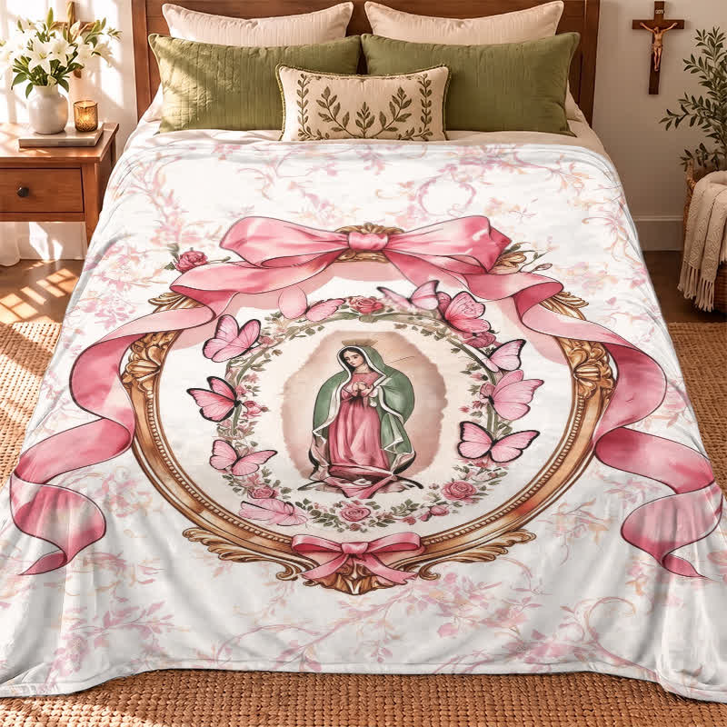 Christianartworkshop Soft Pastel Our Lady of Guadalupe Polyester Blanket - image 0