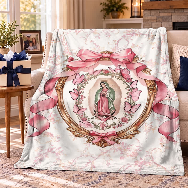 Christianartworkshop Soft Pastel Our Lady of Guadalupe Polyester Blanket - image 3