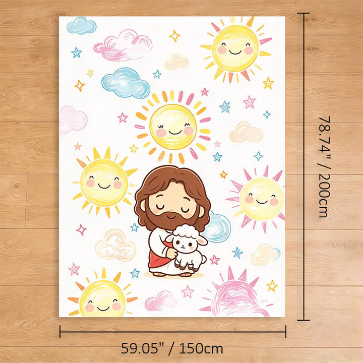 Christianartworkshop Cute Good Shepherd Jesus Polyester Blanket - 59.06''*78.74''/150*200cm - image 10