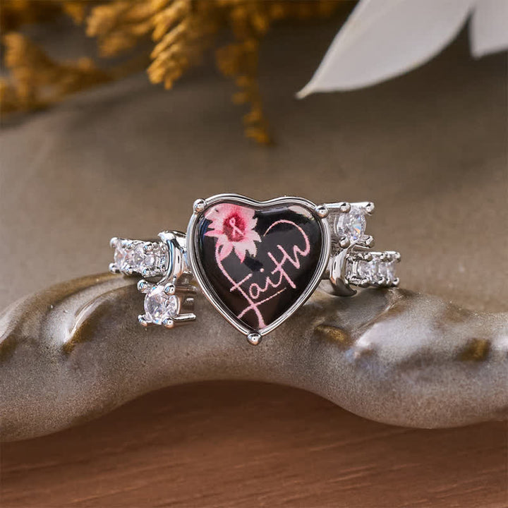 Christianartworkshop Timeless Faith Heart Copper Signet Ring: Sign of Secure Heavenly Comfort - US 10 - image 0