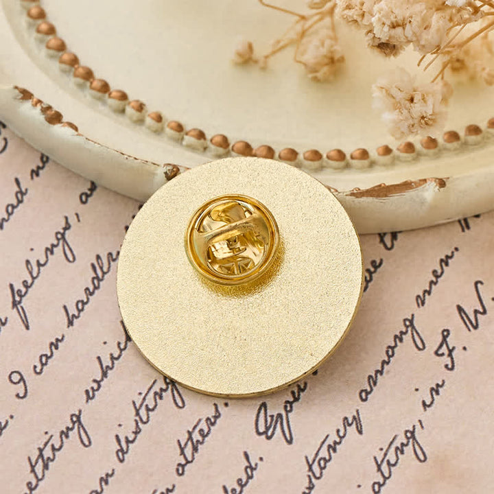 Christianartworkshop Gold Lettering Scripture Zinc Alloy Brooch: Token of Abiding Divine Companionship - image 6