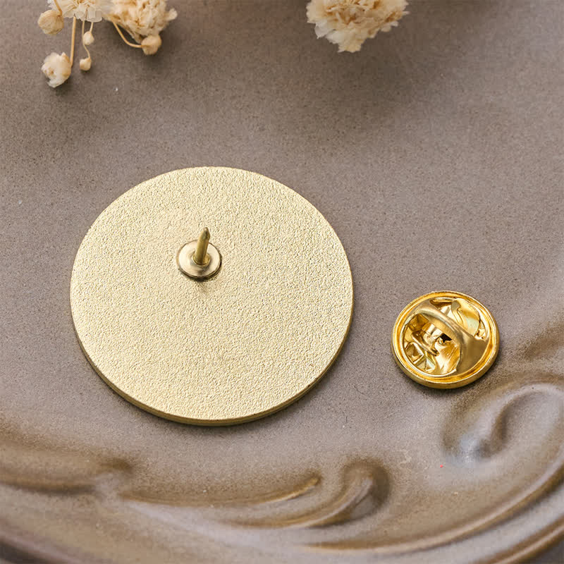 Christianartworkshop Gold Lettering Scripture Zinc Alloy Brooch: Token of Abiding Divine Companionship - image 7