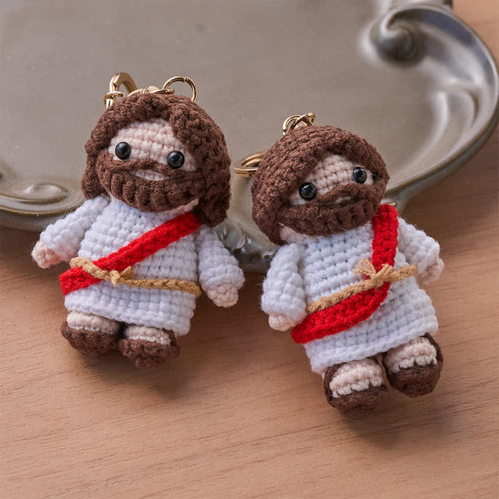 Christianartworkshop Artisanal Crocheted Jesus Hanging Ornament: Carrier of Serene Sacred Blessing - image 2