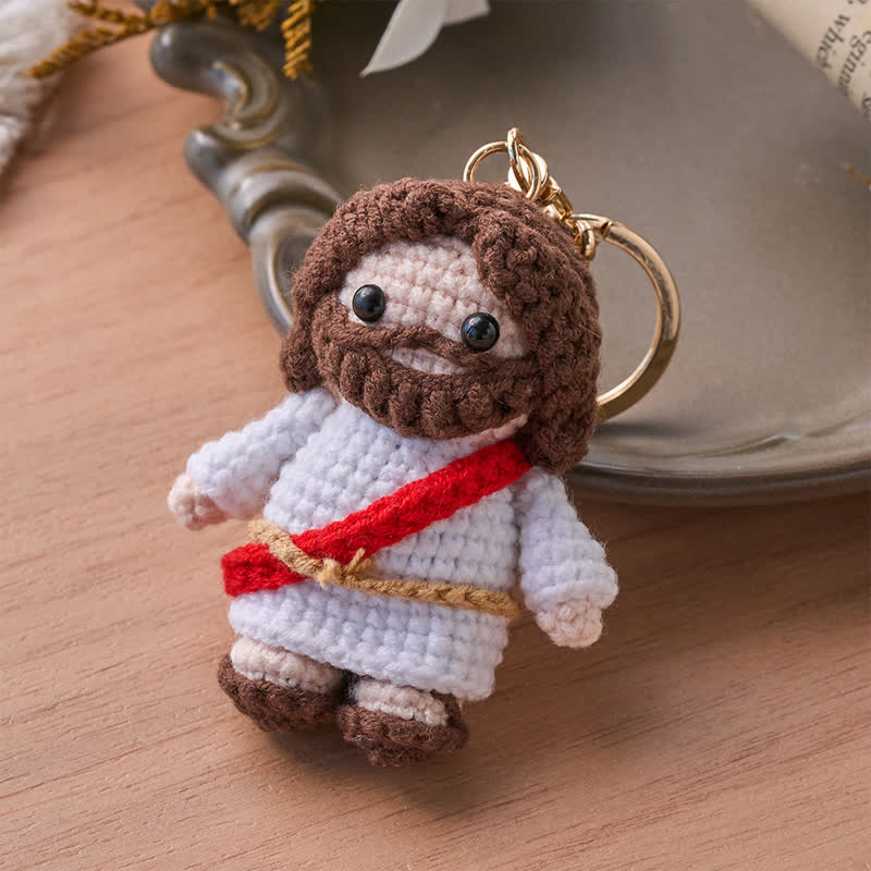Christianartworkshop Artisanal Crocheted Jesus Hanging Ornament: Carrier of Serene Sacred Blessing - image 4