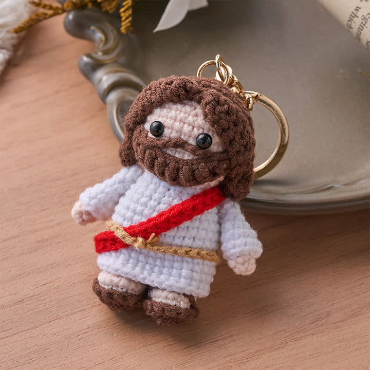 Christianartworkshop Artisanal Crocheted Jesus Hanging Ornament: Carrier of Serene Sacred Blessing - image 4