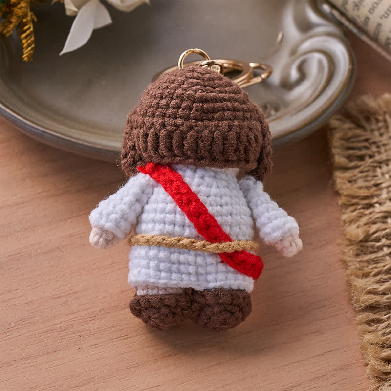 Christianartworkshop Artisanal Crocheted Jesus Hanging Ornament: Carrier of Serene Sacred Blessing - image 6