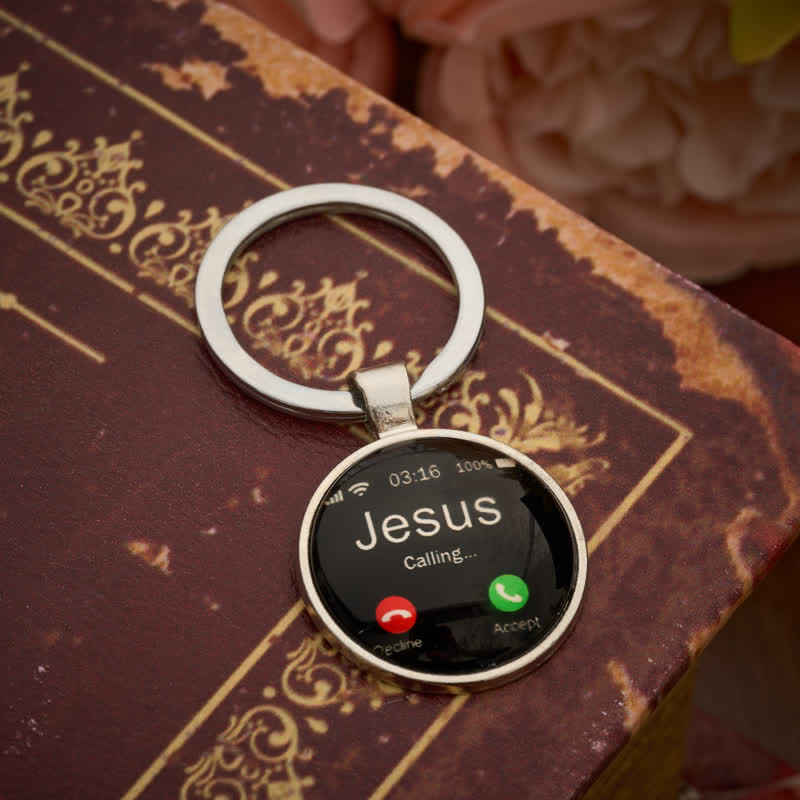 Christianartworkshop Jesus Calling Screen Design Alloy Keychain: Token of Gentle Divine Reminder - image 1
