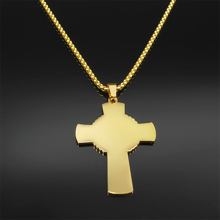 FREE Today: Christian Art Multi-element Style Eucharist Halo Grapevine Cross Necklace