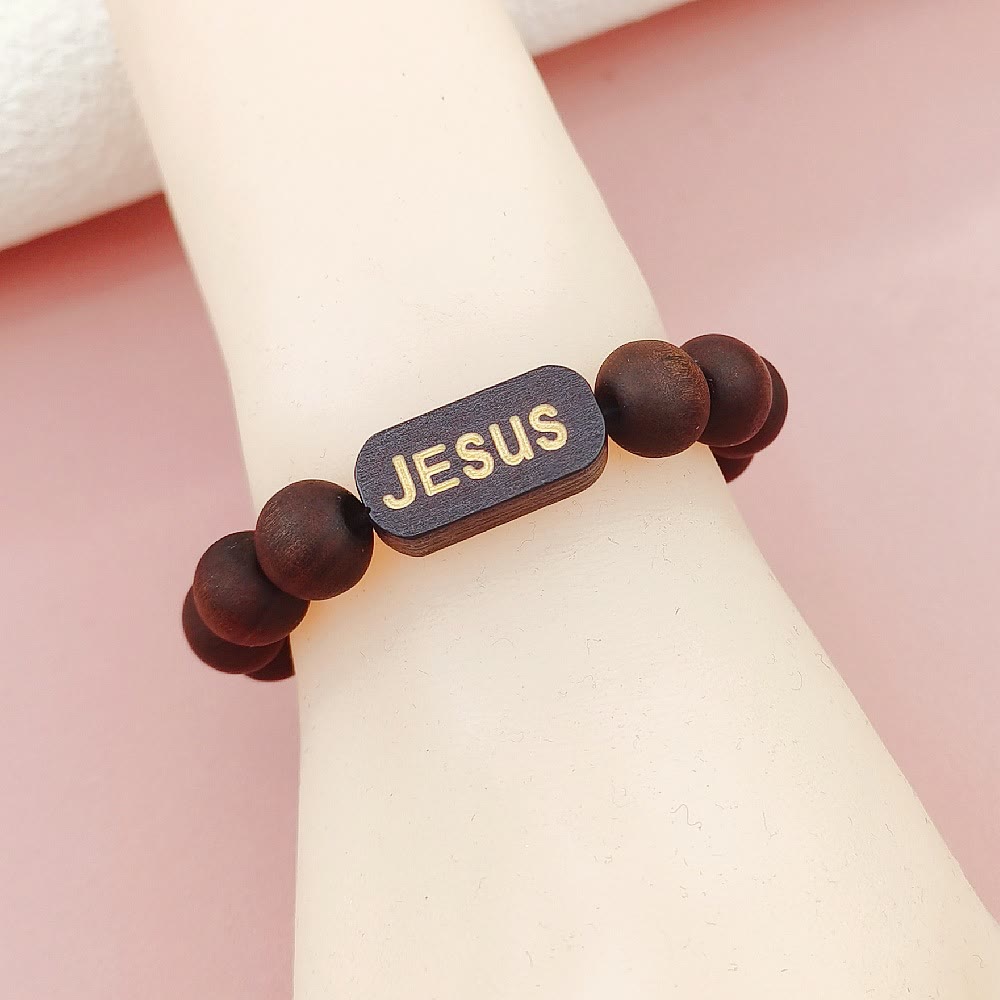 Jesus Wooden Bracelet Christian Jewelry Gifts