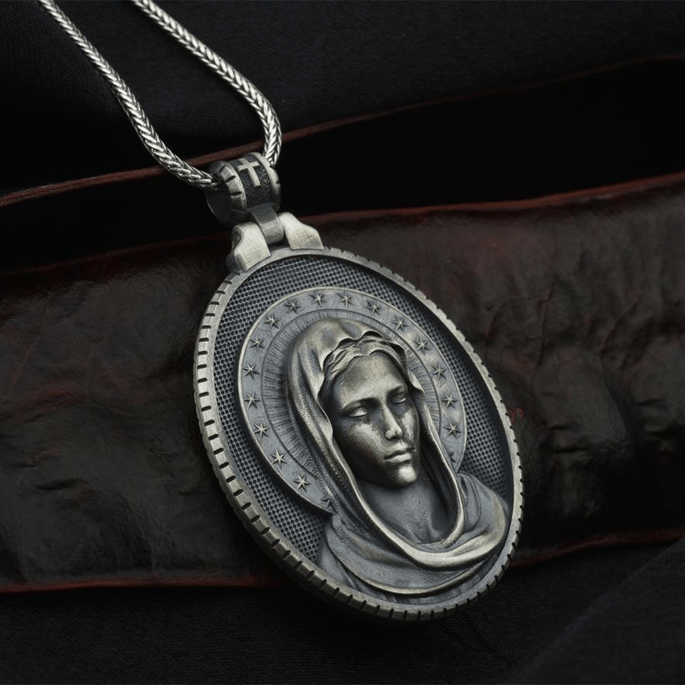 Assumption of the Virgin Mary Stainless Steel Necklace