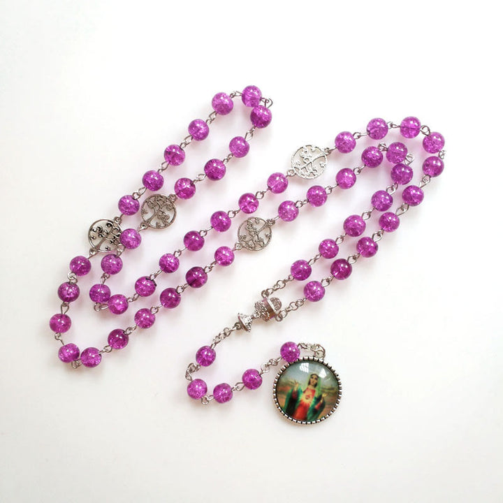 Discount Today: Immaculate Heart of Mary Purple Rosary