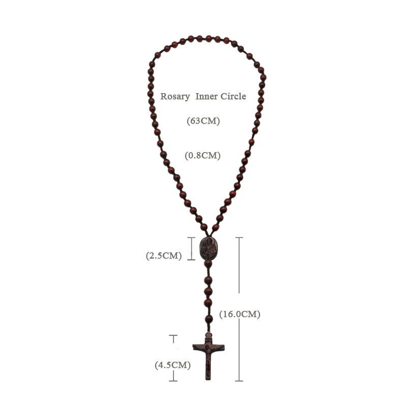 Olive Wood Beads Crucifix Prayer Rosary