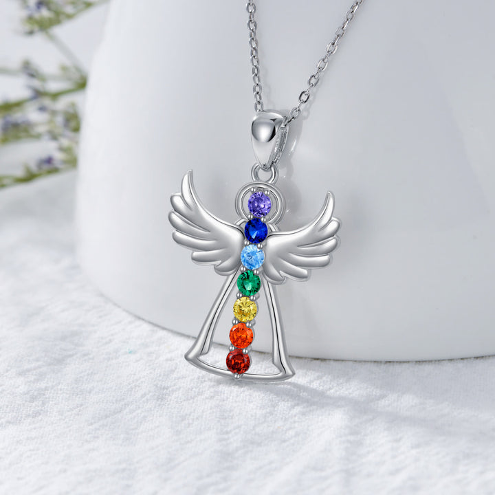 Angel Wings Rainbow Color Necklace