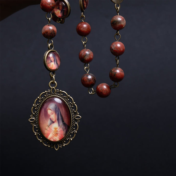 Discount Today: Our Lady Seven Sorrows Natural Sesame Stone Rosary