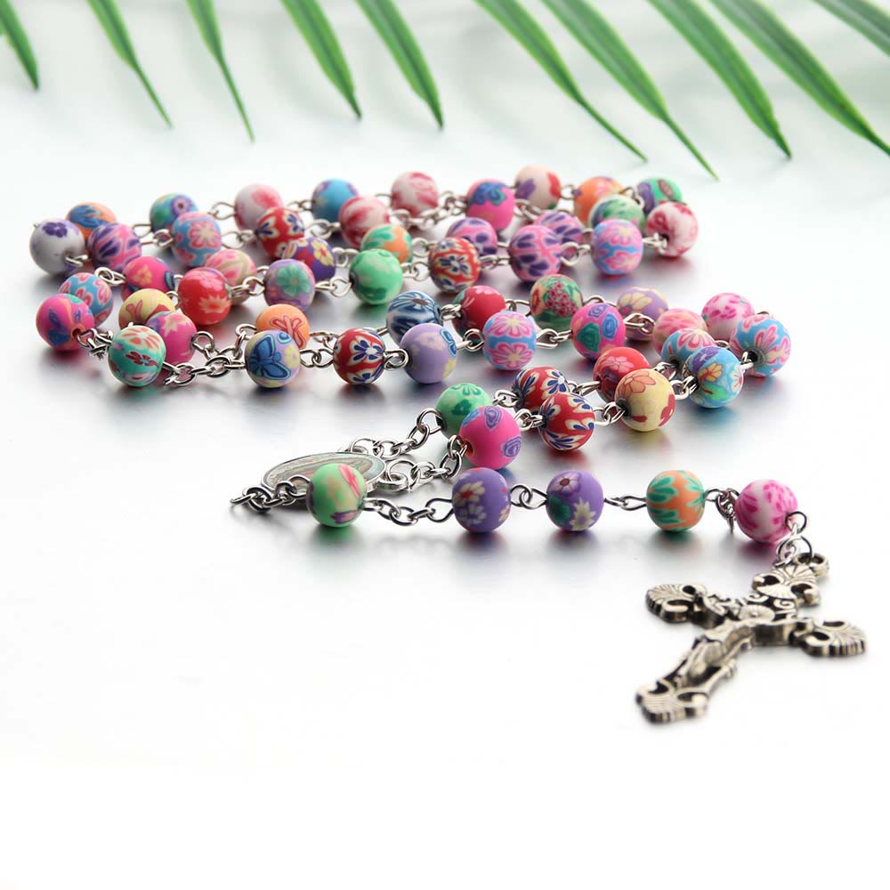 FREE Today: Christian Cross Catholic Multi Coloured Rosary