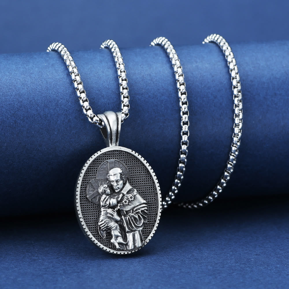 St. Anthony and the Child Jesus Pendant Necklace