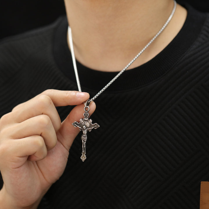 FREE Today: St. Benedict Symbol Crucifix Necklace