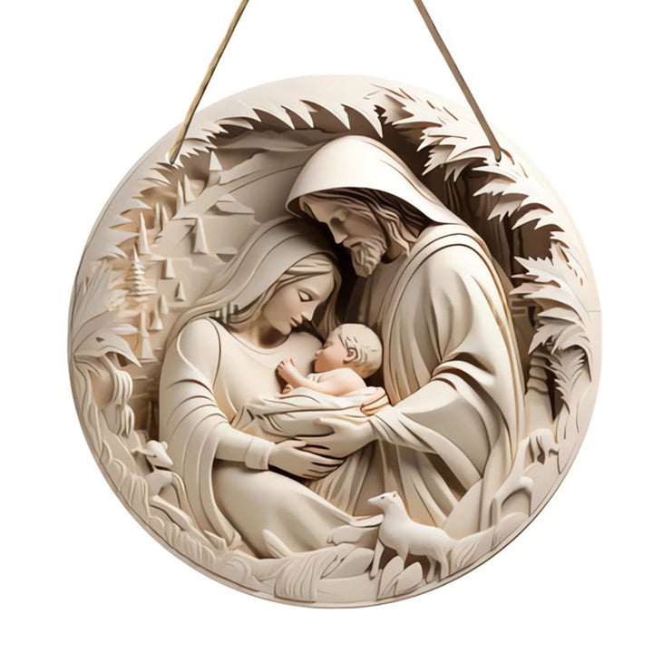 Discount Today: 4 Realistic Sculpture Styles Holy Family Nativity Ornaments