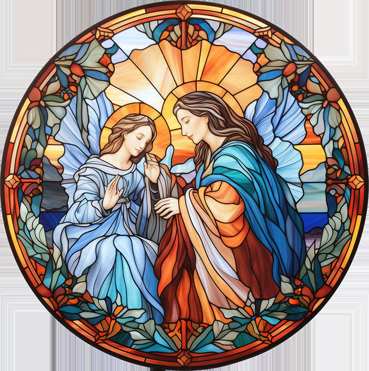 Discount Today: 5 Stained Glass Styles Colorful Christ Scene Ornaments