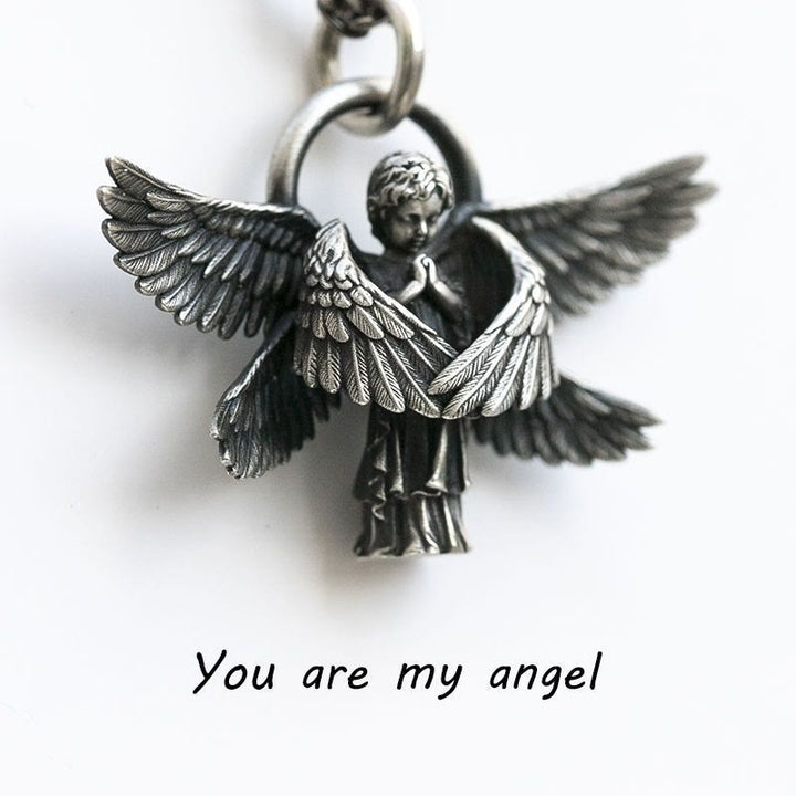 Praying Angel Wing Pendant Good Luck Necklace