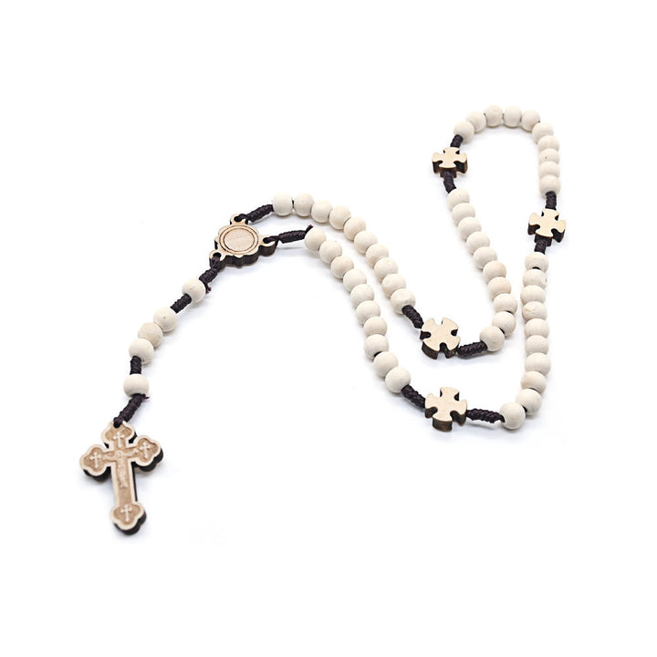 Christ Wooden Cross Prayer Rosary