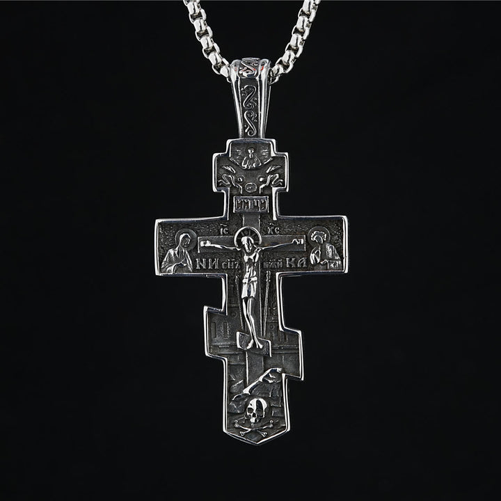 FREE Today: Titanium Orthodox Jesus Crucifix Necklace Protection Jewelry