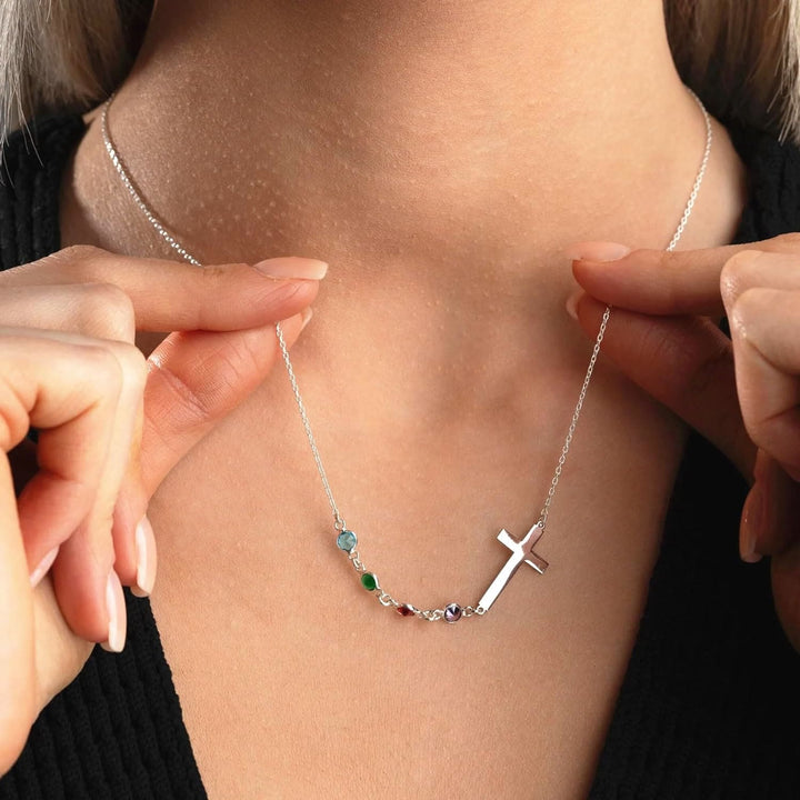 FREE Today: Biblical Birthstone Cross Necklace Religion Jewelry Gift