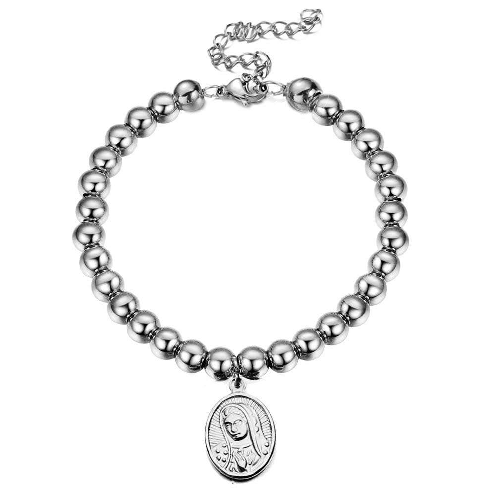 Our Lady of Guadalupe Stainless Steel Beads Bracelet