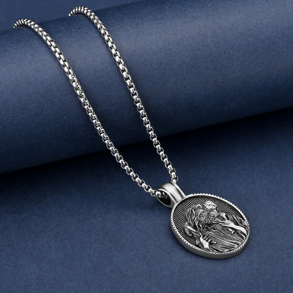 The Good Shepherd Jesus Pendant Necklace