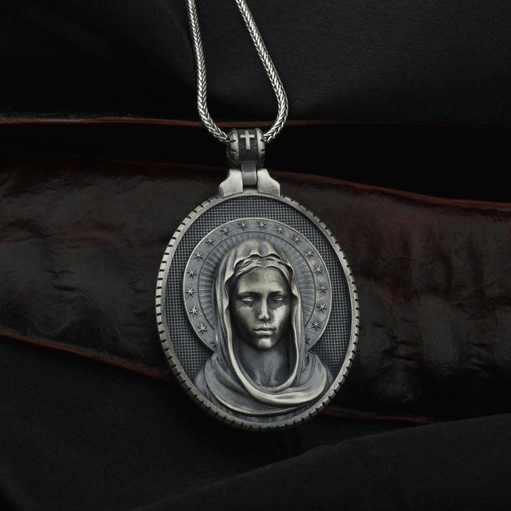 Christianartworkshop Assumption of the Virgin Mary Stainless Steel Necklace