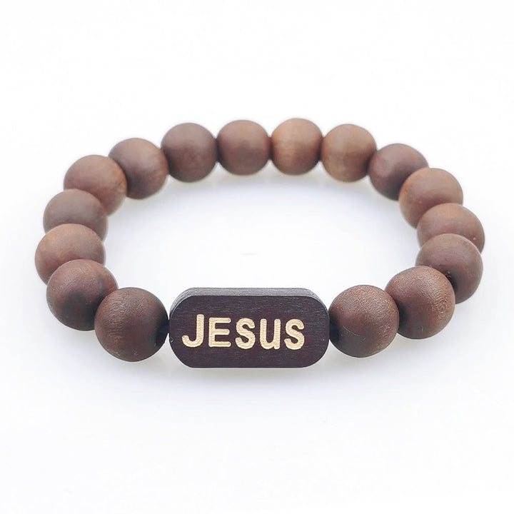 Christianartworkshop Jesus Wooden Bracelet  Jewelry Gifts