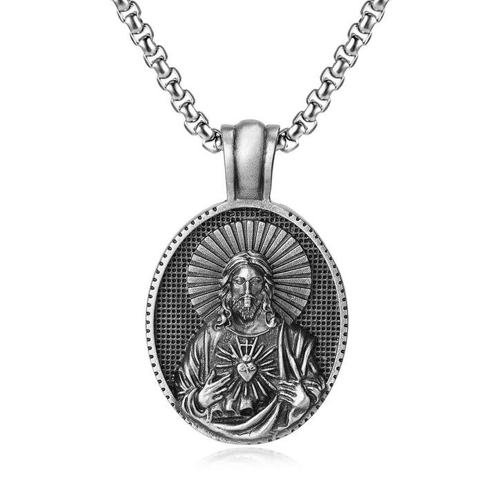 Christianartworkshopthe Jesus Sacred Heart Christ Necklace