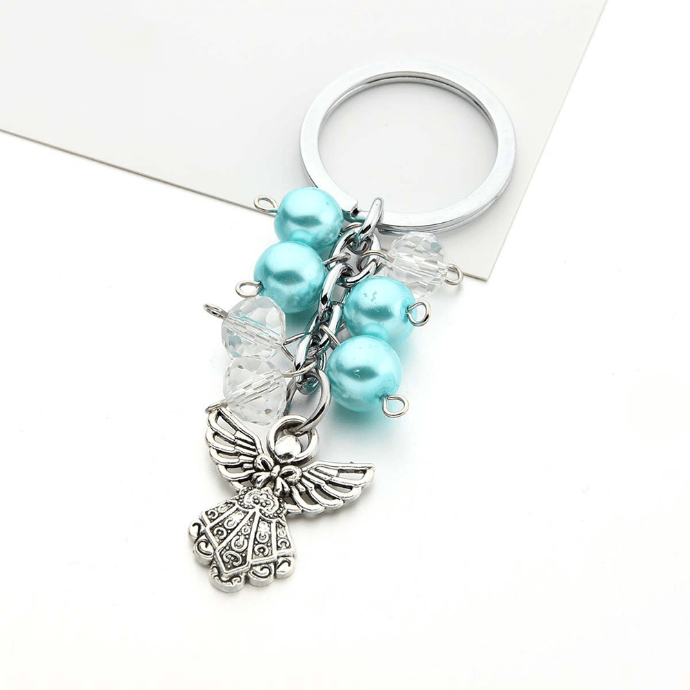 4pcs/Set Multi-material Angel Pendant Keychain