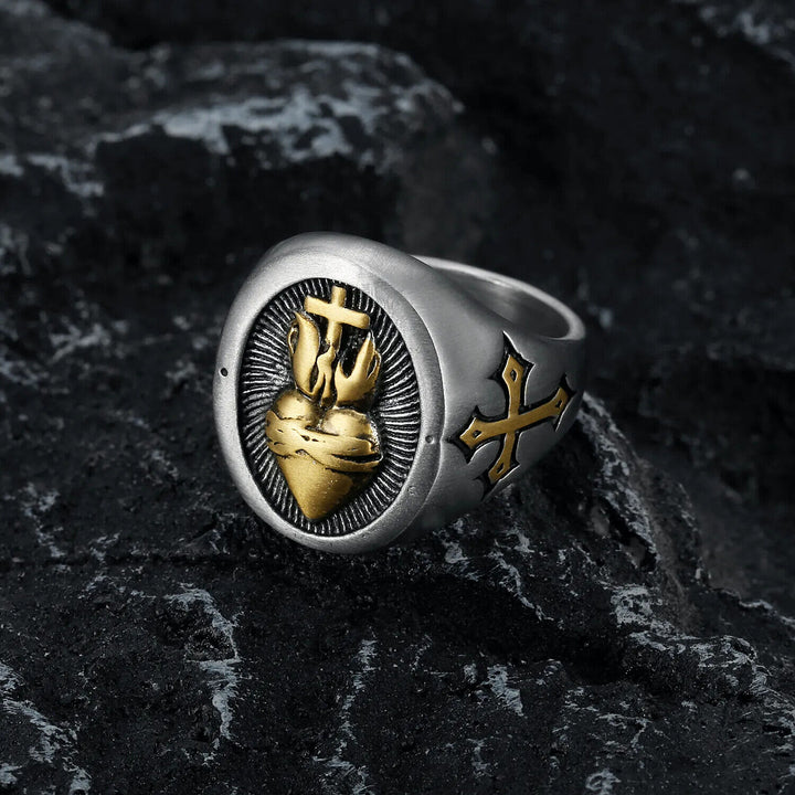 Discount Today: Sacred Heart Of Jesus Cross Ring