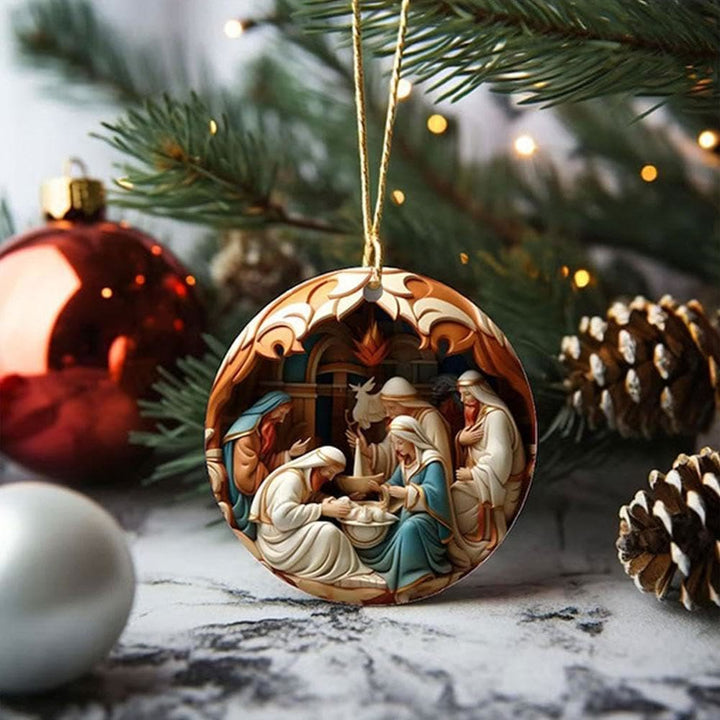 Discount Today: Christmas Nativity Scene Plane Ornaments: The Birth of Jesus Hanging Decoration