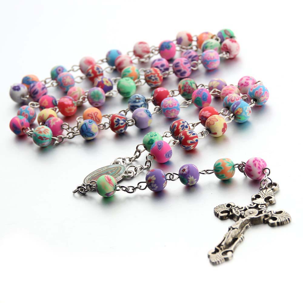 FREE Today: Christian Cross Catholic Multi Coloured Rosary