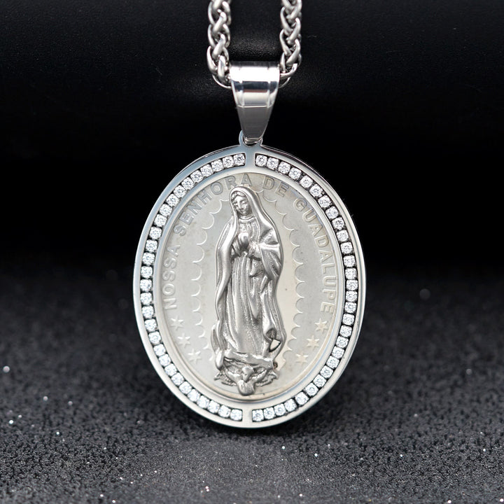 FREE Today: Virgin Mary Religious Stainless Steel Pendant Necklace