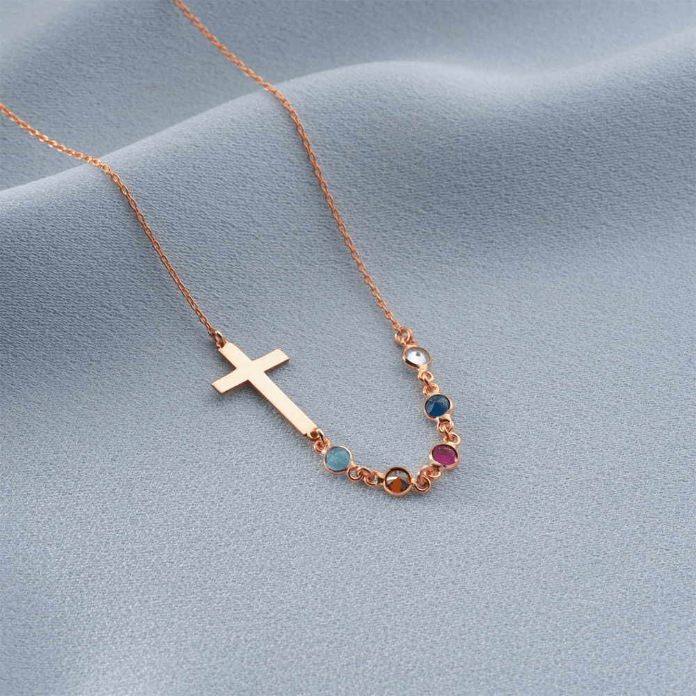 FREE Today: Biblical Birthstone Cross Necklace Religion Jewelry Gift