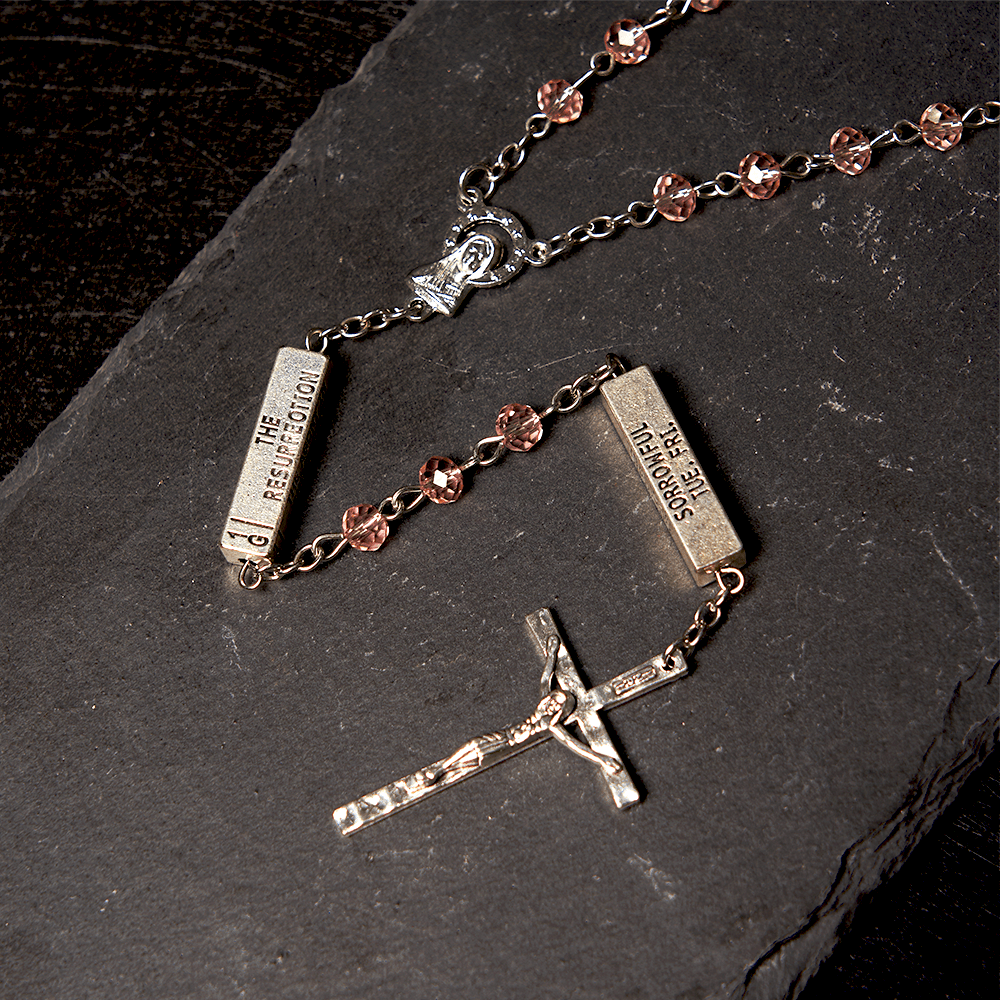 Crucifixion Crystal Rosary